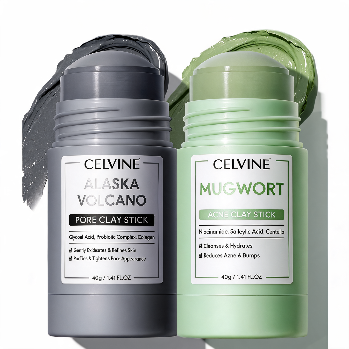 Celvine Clay Stick Masks
